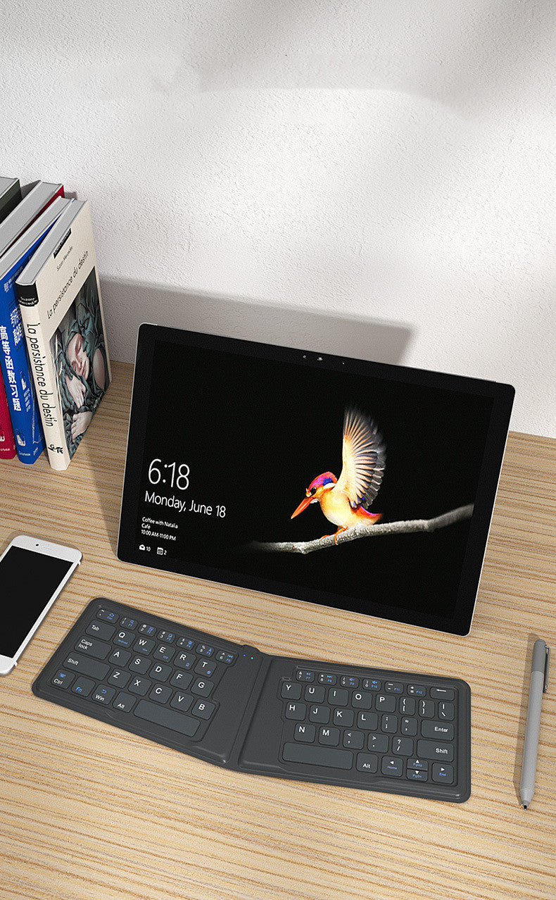 Compatible with Apple, Aerospace Folding Bluetooth Keyboard