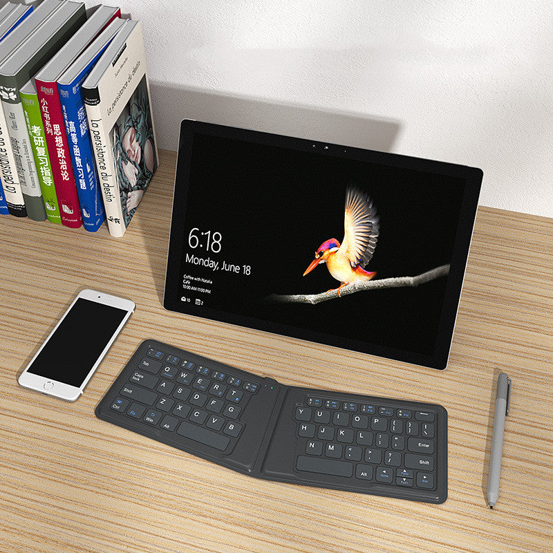 Compatible with Apple, Aerospace Folding Bluetooth Keyboard