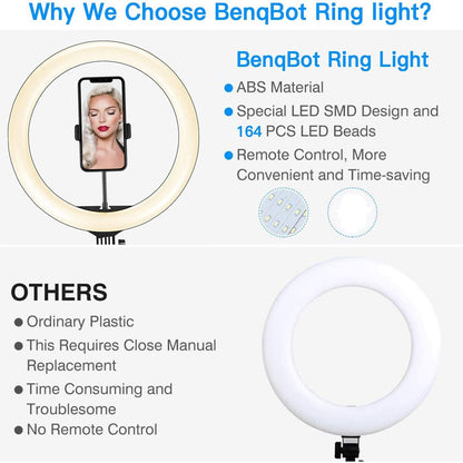 Tripod with Frame Light, Compatible with Apple, Dimmable light