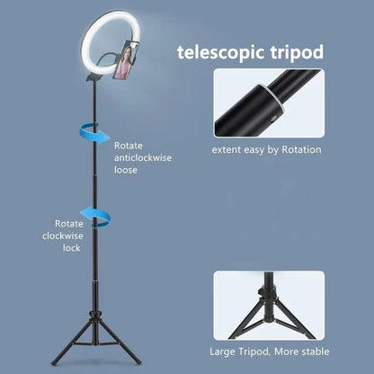 Tripod with Frame Light, Compatible with Apple, Dimmable light