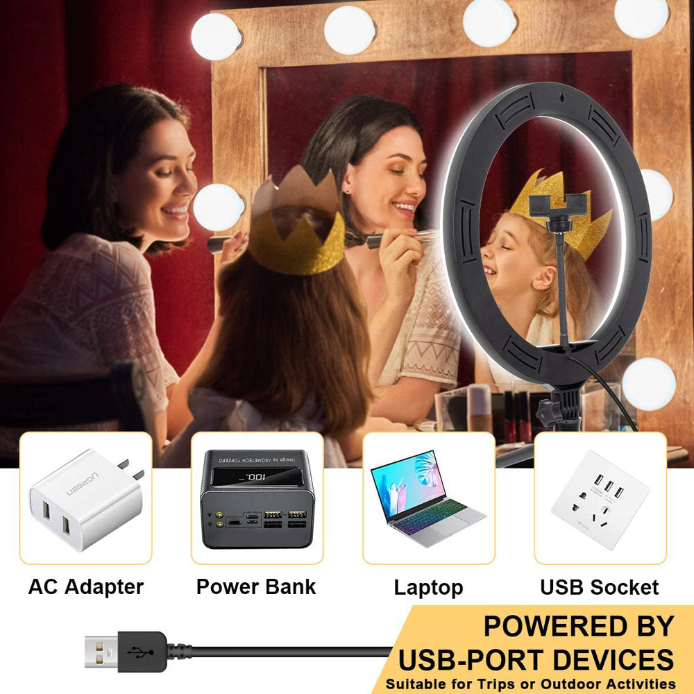 Tripod with Frame Light, Compatible with Apple, Dimmable light