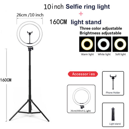 Tripod with Frame Light, Compatible with Apple, Dimmable light